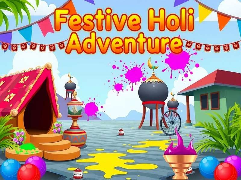 Festive Holi Adventure Game Cover